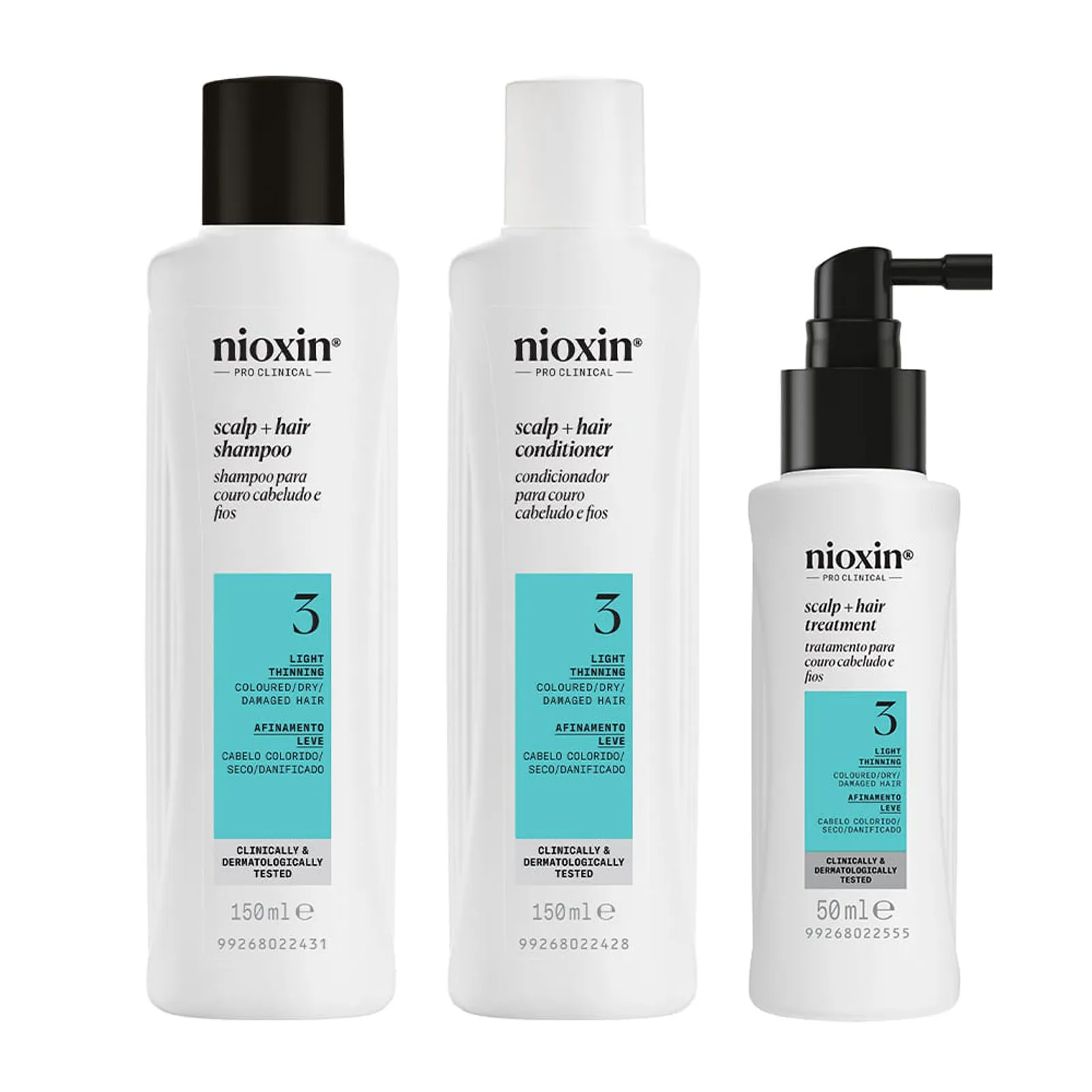 Kit Sistema 3 150+150+50ml - Espessamento para Colorido, Afinamento Leve