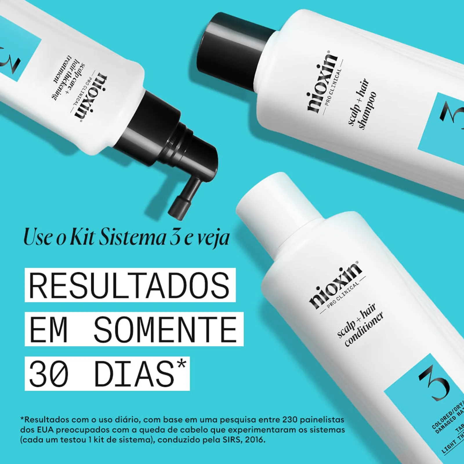 Kit Sistema 3 150+150+50ml - Espessamento para Colorido, Afinamento Leve - Imagem 2
